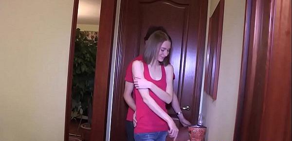  Petite Russian Teen Receives Oral
